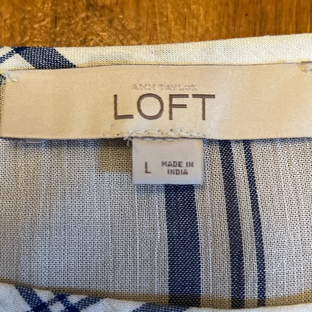💥Last Call💥 NWOT LOFT Drop Waist Peplum Top Long Sleeve Lightweight Gauzy Rayon - Picture 6 of 13